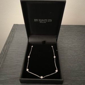 14K WHITE GOLD DIAMOND BY THE YARD NECKLACE